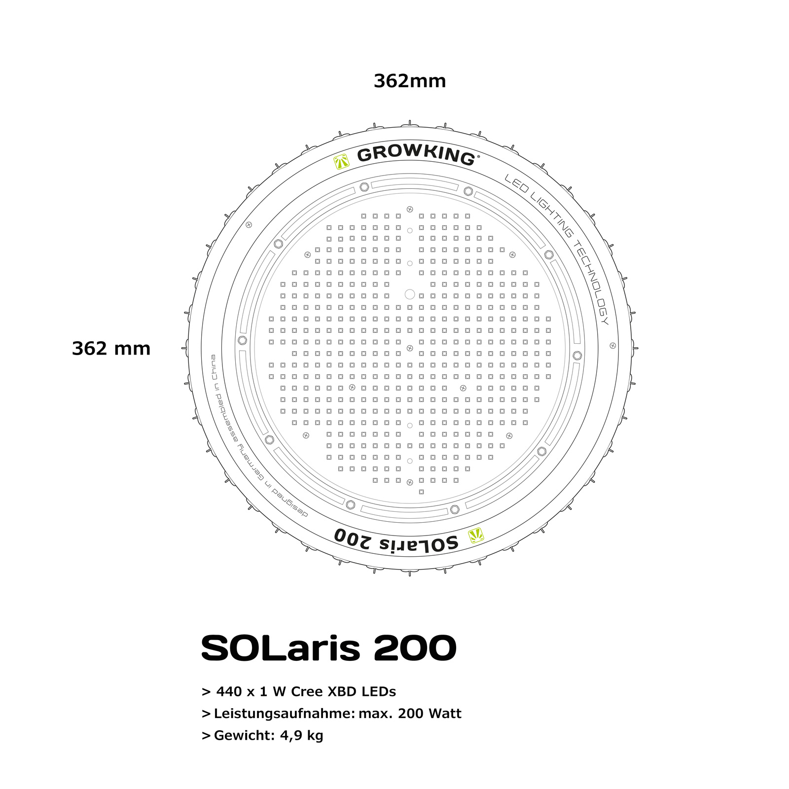 Growking Grow LED SOLaris 200 Watt